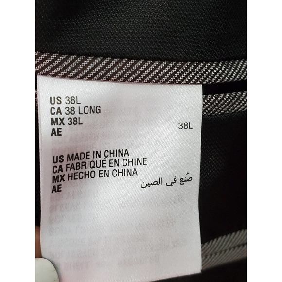 Alfani Men Black Long Sleeve Single Breasted Two Buttons Fitted Blazer Size 38L - Picture 8 of 12